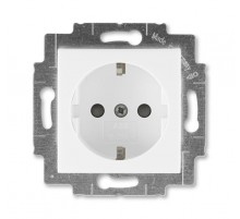 ABB Levit Белый / белый Розетка с з/к со шторками 16А  5520H-A03457 03W  2CHH203457A6003  ABB