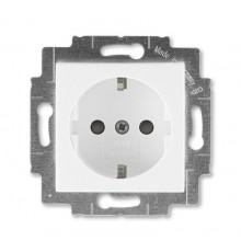 ABB Levit Белый / белый Розетка с з/к со шторками 16А  5520H-A03457 03W  2CHH203457A6003  ABB