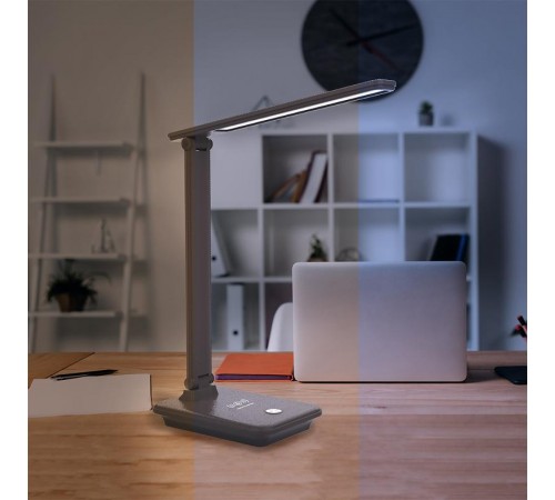 Светильник настольный складной 25W, 3000-6000К, 100-240V, коричневый, DE1728  41451  FERON