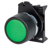 Кнопка плоская без фиксации,  зеленая  ABHTR2  DKC
