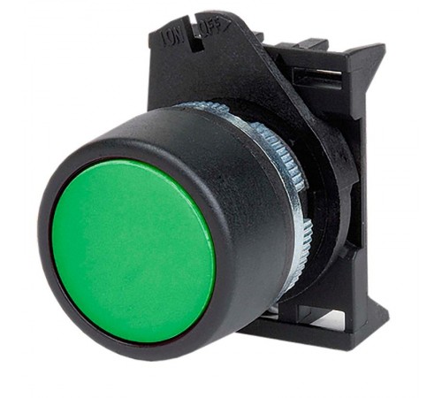 Кнопка плоская без фиксации,  зеленая  ABHTR2  DKC