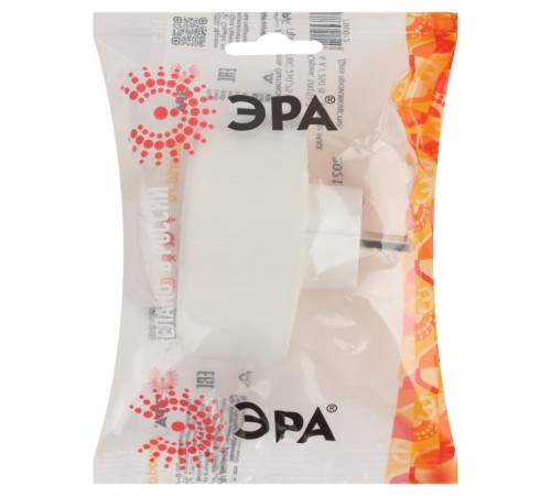 Разветвитель электрический SPx-2e-W на 2 розетки с заземлением 16А белый  Б0053478  ЭРА