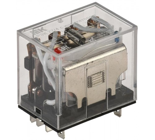 Реле РЭК77/4(LY4) с индикацией 10А 24В АC   RRP10-4-10-024A-LED  IEK