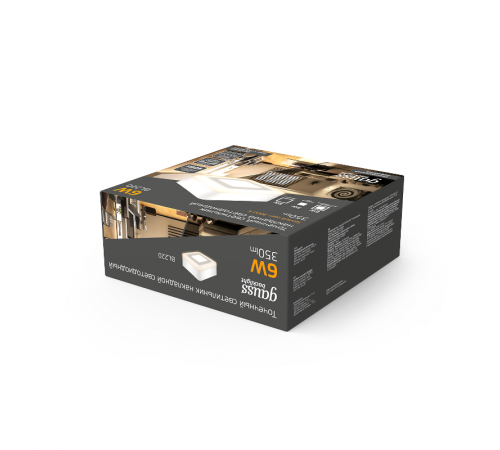 Светильник светодиодный Backlight накладной BL220 Квадрат. Акрил, 3+3W, 3000K, 105*105,  BL220  Gauss