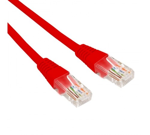 Патч-корд U/UTP CAT 6, RJ45-RJ45, 26AWG, LSZH, красный, 0.3м REXANT  02-0293-03  REXANT