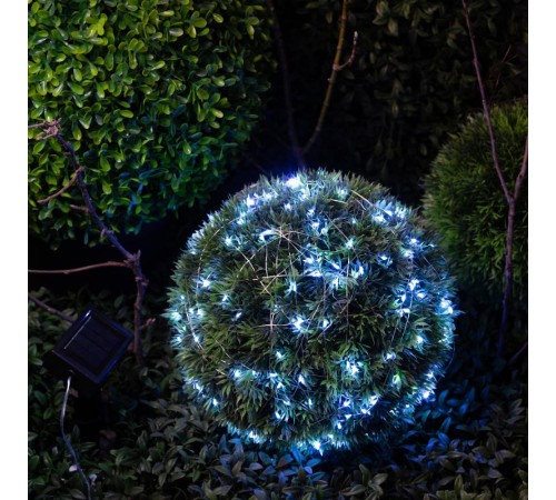 Садовая гирлянда ERASF22-17 Нить на солнечной батарее, холодный свет 21,9 м  Б0053368  ЭРА