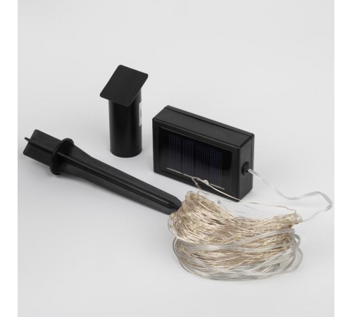 Садовая гирлянда ERASF22-17 Нить на солнечной батарее, холодный свет 21,9 м  Б0053368  ЭРА