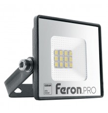 Прожектор светодиодный 10W 6400K IP65 AC220-240V/50Hz, черный, LL-1000  41537  FERON