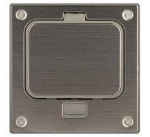 Люк напольный IP66 в бетон с розеткой, защёлка, цвет серый ОФИС 18-6001-03  Б0063266  ЭРА