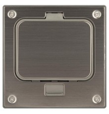 Люк напольный IP66 в бетон с розеткой, защёлка, цвет серый ОФИС 18-6001-03  Б0063266  ЭРА