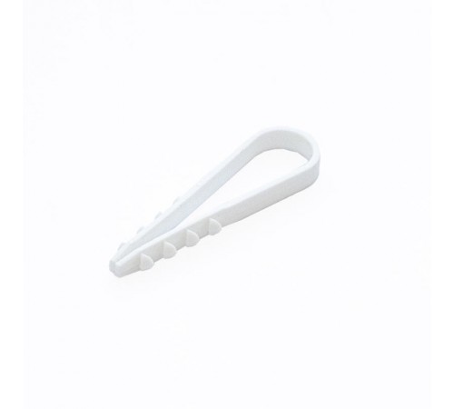 Дюбель-хомут для круглого кабеля d19-25 мм белый (100шт)  PR08.6947  Промрукав