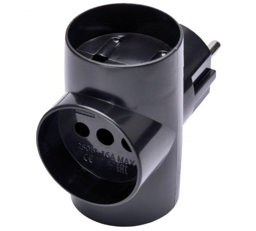 ADP10-15-20 Разветвитель сетевой 3-местный б/з, 250В, 10A, белый  39227  STEKKER