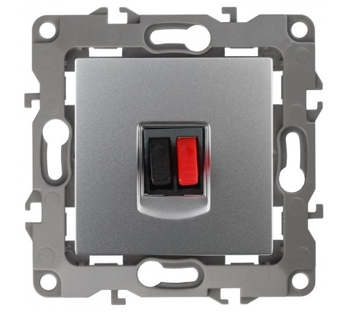 Розетка аудио 12-3111-03  алюминий  Б0027453  ЭРА