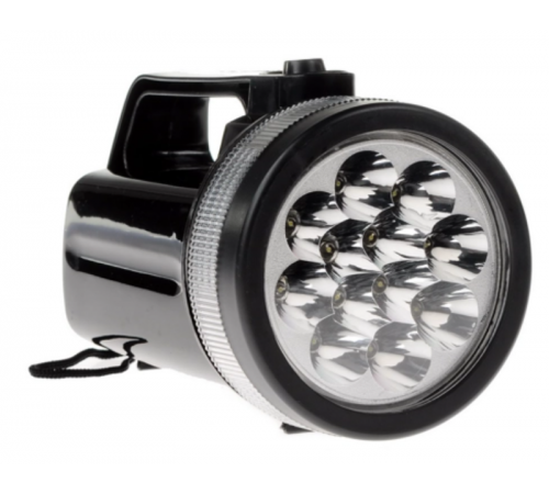 Фонарь прожекторный F12 12xLED, пластик, 4хD, карт (48/192)  C0028509  ЭРА