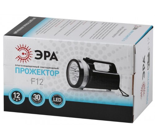 Фонарь прожекторный F12 12xLED, пластик, 4хD, карт (48/192)  C0028509  ЭРА