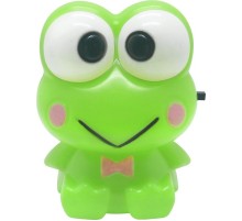 Ночник светодиодный NLA 02-FG ЛЯГУШОНОК зелёный с выключателем 230В  4690612028958  IN HOME