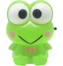 Ночник светодиодный NLA 02-FG ЛЯГУШОНОК зелёный с выключателем 230В  4690612028958  IN HOME