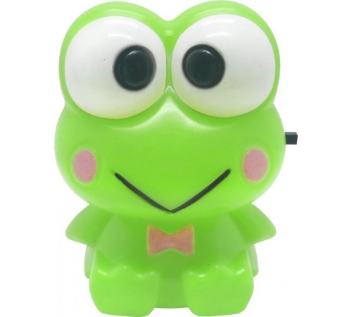 Ночник светодиодный NLA 02-FG ЛЯГУШОНОК зелёный с выключателем 230В  4690612028958  IN HOME