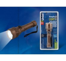 Фонарь универсальный S-LD044-C Brown  "Simple Light Gambit", пластик 0,5 Watt LED, упаковка кламшелл, 2хАА н/к, цвет коричневый  UL-00000205  Uniel