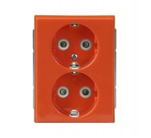Розетка Double Shuko 16А 230В Impressivo, оранжевая, RAL2000  302EUC-03   2TKA00002963  ABB