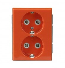 Розетка Double Shuko 16А 230В Impressivo, оранжевая, RAL2000  302EUC-03   2TKA00002963  ABB