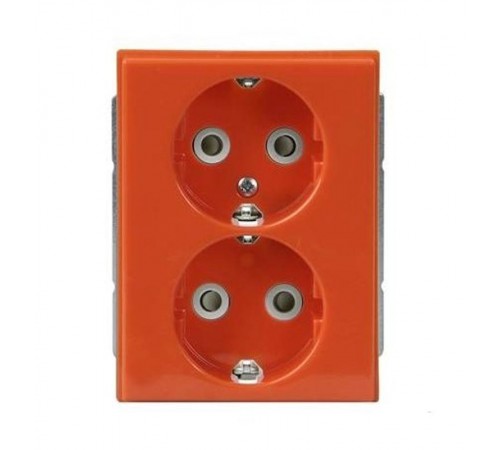 Розетка Double Shuko 16А 230В Impressivo, оранжевая, RAL2000  302EUC-03   2TKA00002963  ABB