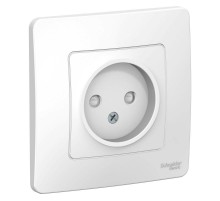 Blanca Белый С/У Розетка без заземления со шторками, 16А, 250В  BLNRS000111  SE