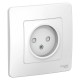 Blanca Белый С/У Розетка без заземления со шторками, 16А, 250В  BLNRS000111  SE