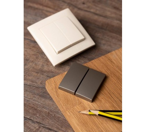 Валенсия лицевая панель выключателя 2-кл. 10А кашемир EKF PROxima   ESV10-L-023-40   EKF