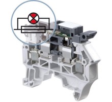 Клемма ZS4-SF1-R1 Держатель предохранителя 5x20мм, 5x25мм, 4мм. кв., с красным светодиодом-индикатором сгор.предох. 24-60В  1SNK508412R0000  AB