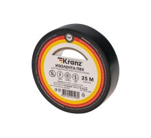 Изолента ПВХ 19 мм х 25 м, черная  KR-09-2206  Kranz