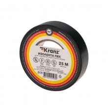 Изолента ПВХ 19 мм х 25 м, черная  KR-09-2206  Kranz