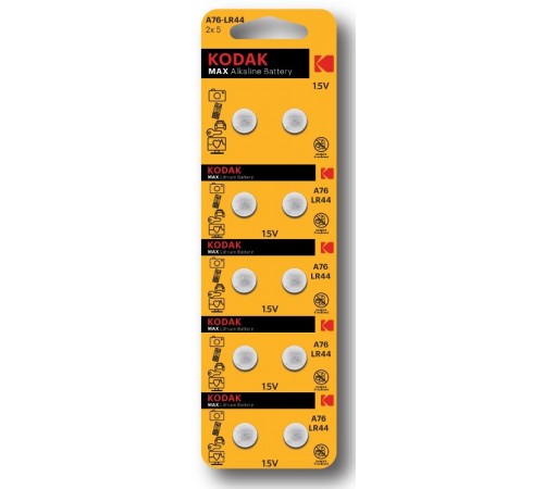 Батарейки  AG13 (357) LR1154, LR44 [KAG13-10] MAX Button Cell (100/1000/70000)  Б0044718  Kodak