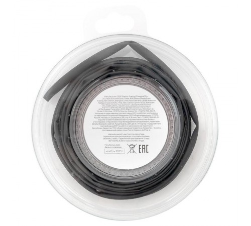 Термоусаживаемая трубка ТУТ нг 6/3 черная ролик 2 м tut-6-b-bEKF