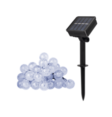Светильник садовый на солнечной батарее SLR-G05-30W гирлянда, шарики, хол. бел.  .5033351  ФАZА