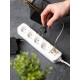 Удлинитель "Эксперт" 4 гнезда 5 метров 16А/3,5кВт с 2 USB 2,1А ПВС 3х1  UBA16-2USB-4-05i  EKF