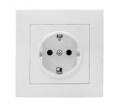 Валенсия розетка 1-местная с/з 16А белая с защ. штор. EKF PROxima   EWR16-028-10   EKF
