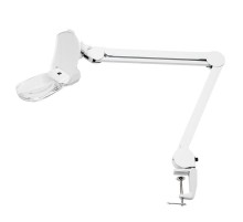 Лупа на струбцине , квадратная 3D+20D, с подсветкой 6 LED, серия EXPERT, белая  31-0565  REXANT