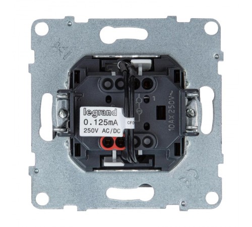 SUNO Выключатель 10АХ 250В с подсветкой/индикацией. Безвинтовые зажимы. Цвет "Алюминий"  721311  Legrand