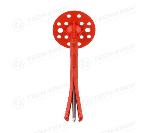 Дюбель для теплоизоляции 10х200 с металлическим гвоздём с термоголовой (200 шт.) ( 8,912 кг)  130102  Tech-KREP