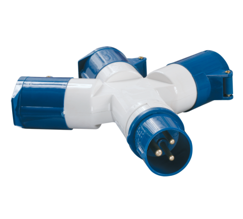 Адаптер трехлучевой ССИ-1013 2P+PE 16А 200-250В IP44  PAS31-016-3  IEK