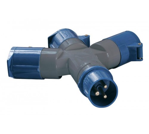 Адаптер трехлучевой ССИ-1013 2P+PE 16А 200-250В IP44  PAS31-016-3  IEK