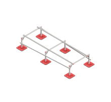 Опорная конструкция для установки оборудования TECHNORAPTOR FOOT 1200х3000 тип 1  KM-TR-F-SSEI-1200-3000-1  КМ - профиль