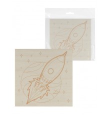 Набор досок для выжигания "Космос", 150х150 мм, 5 шт., пакет,  SQ1025-1205  TDM