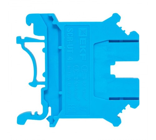 Клеммная колодка винтовая 4 UT синяя scr-ut-4-b  EKF