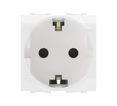 Розетка со шторками з/к 2мод. 16А IP20 белая Brava   76482B  DKC