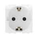 Розетка со шторками з/к 2мод. 16А IP20 белая Brava   76482B  DKC