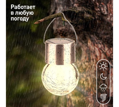 Светильник садовый уличный ERASF22-32 подвесной Лампа на солнечной батарее  Б0053384  ЭРА