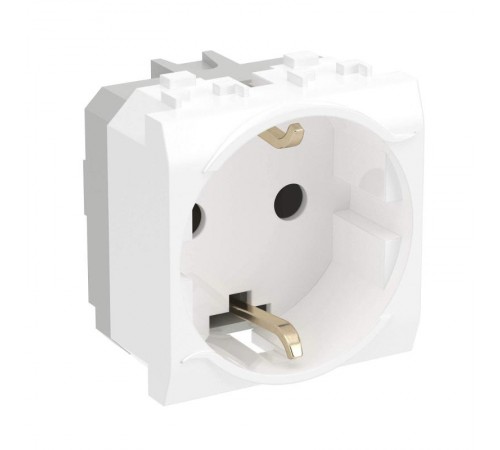 Розетка со шторками з/к 2мод. 16А IP20 белая Brava   76482B  DKC