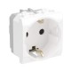 Розетка со шторками з/к 2мод. 16А IP20 белая Brava   76482B  DKC